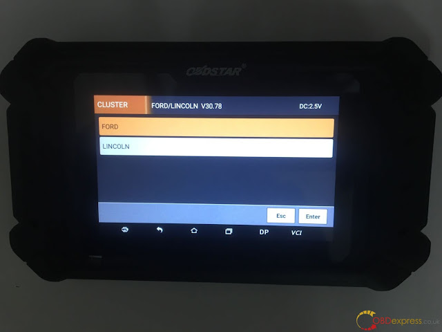 OBDSTAR ODO MASTER car list FORD