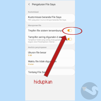 Cara menghapus file lainnya di hp samsung