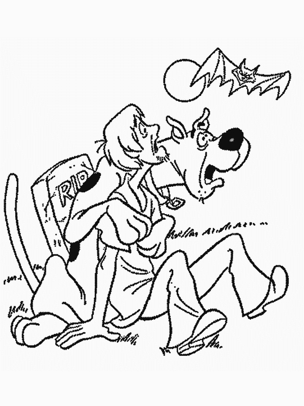 scooby doo halloween coloring pages - photo #2