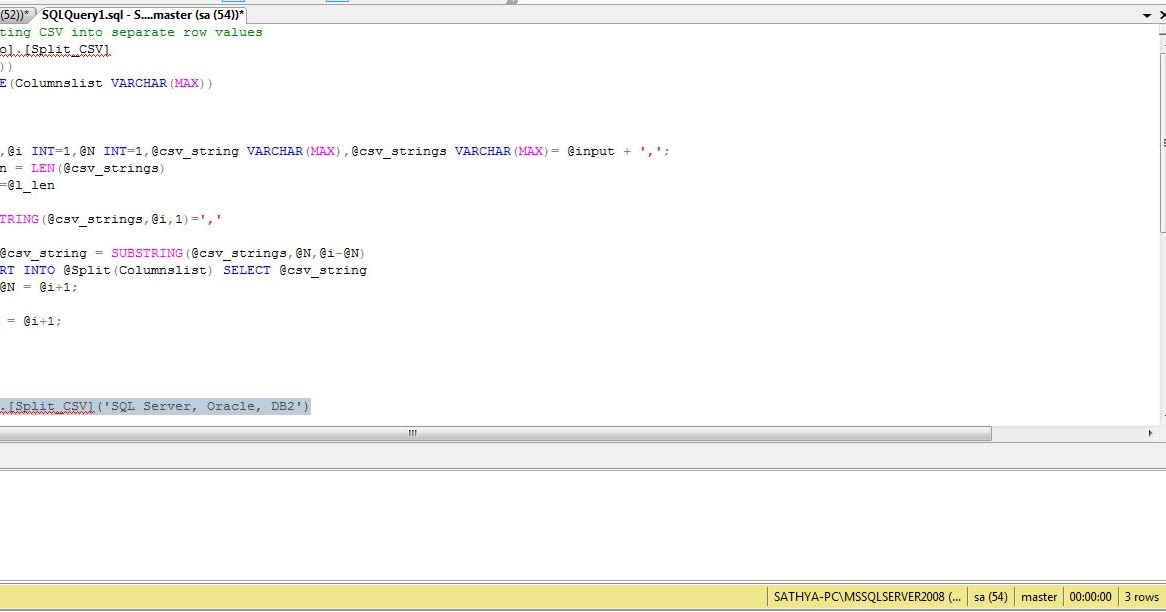 All about SQLServer SQL Server Split CSV into separate row values