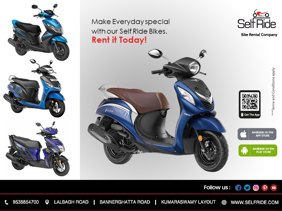 Make Everyday special with our Self Ride Bikes. Rent it Today! in
