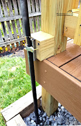 string lights deck hang posts secure