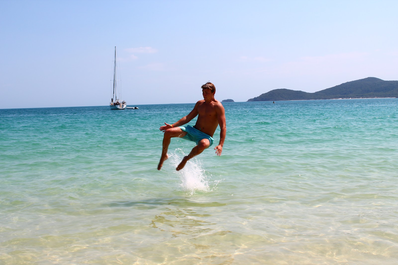 Paveier Der Weißeste Mann Am Strand