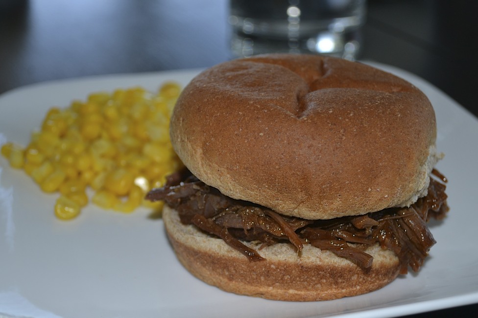 Boy Cheese Sandwich SlowCooker Root Beer BBQ Beef Sandwiches