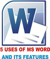 5 Uses of MS Word and its Features  |  MS Word के 5 उपयोग