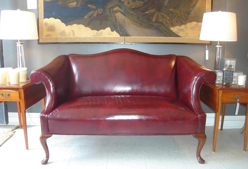 MICHAEL THOMAS "Harden Furniture Co." Leather Sofa