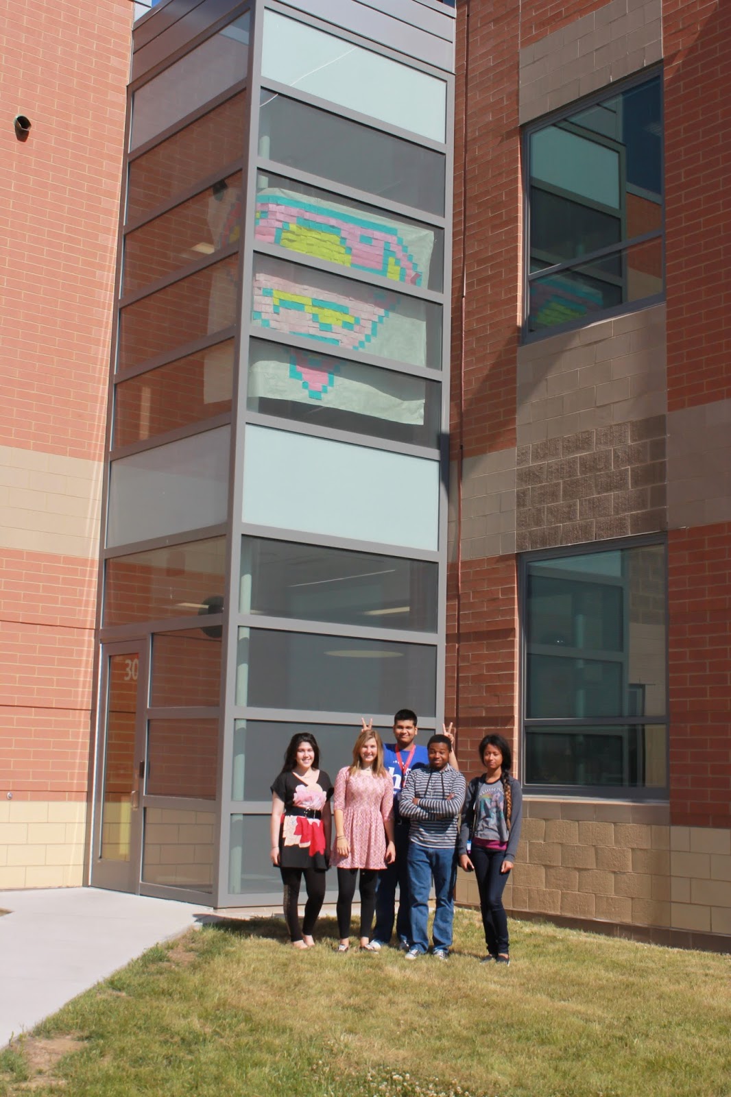 Princeton High School Art Department Postit Note Murals by Ms