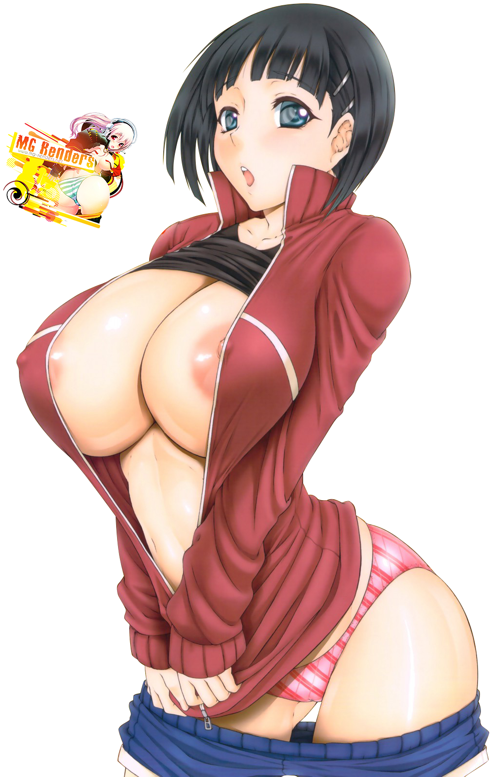 Kirigaya Suguha,Nipples,Sword Art Online,Render.