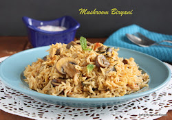 mushroom biryani pressure cooker 6