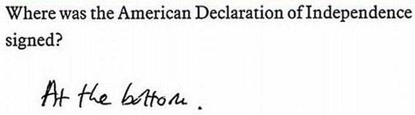 test answers