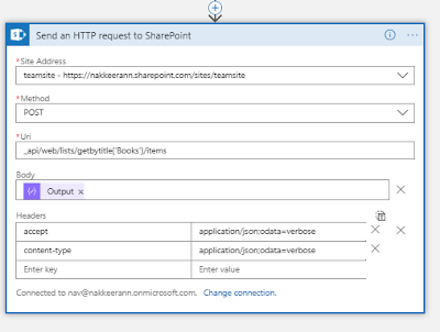 Continuation Flow to Post Data into SharePoint list