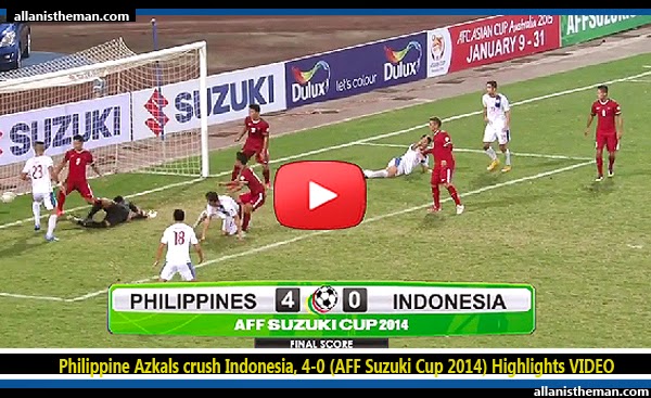 Philippine Azkals crush Indonesia, 4-0 (AFF Suzuki Cup 2014) Highlights VIDEO