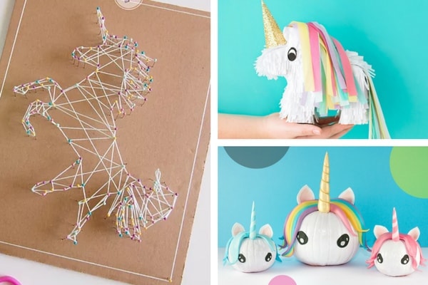 3D Construction Paper Unicorn Craft Printable Template - Easy Peasy and Fun