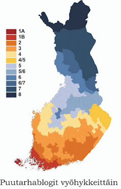 Puutarhani sijaitsee 1b-vyöhykkeellä