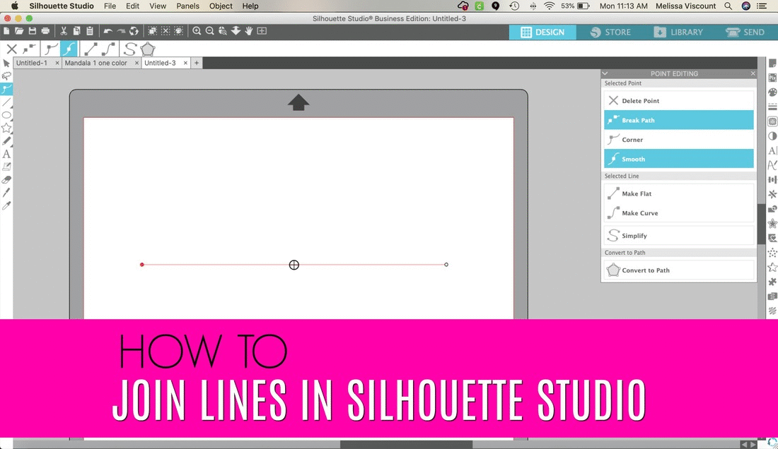 How to Join Two Lines in Silhouette Studio Silhouette School