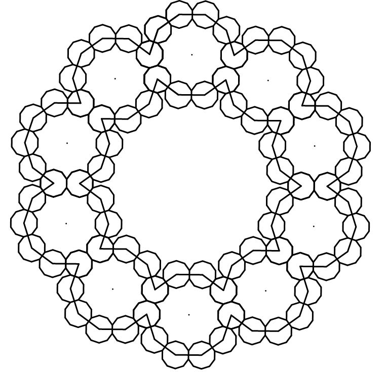 mathrecreation rings of regular polygons in rings
