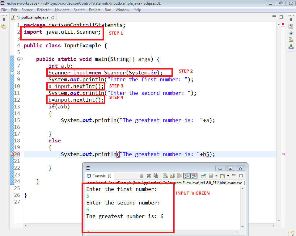 Java- Input and Output