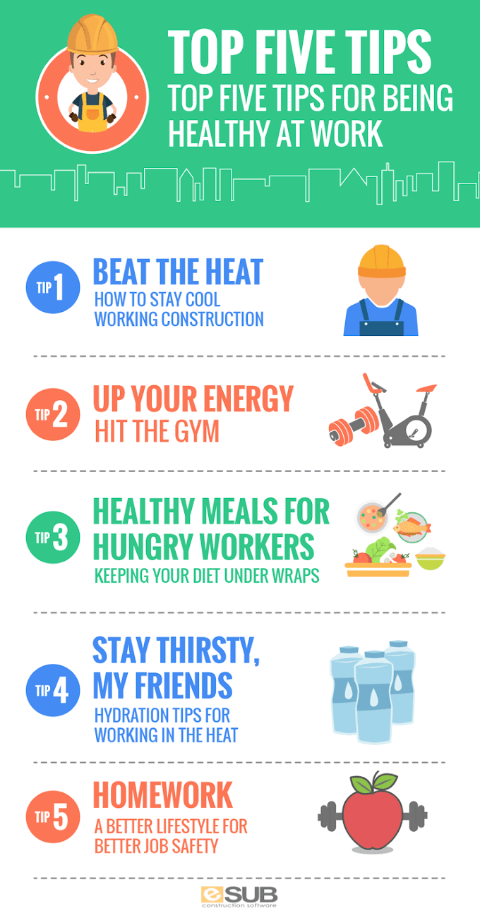 5 TIPS FOR BEING HEALTHY AT WORK