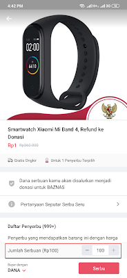 mendapatkan Xiaomi Miband 4 dari bukalapak