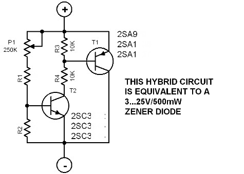 Adjustable Zener Diode Circuit Diagram