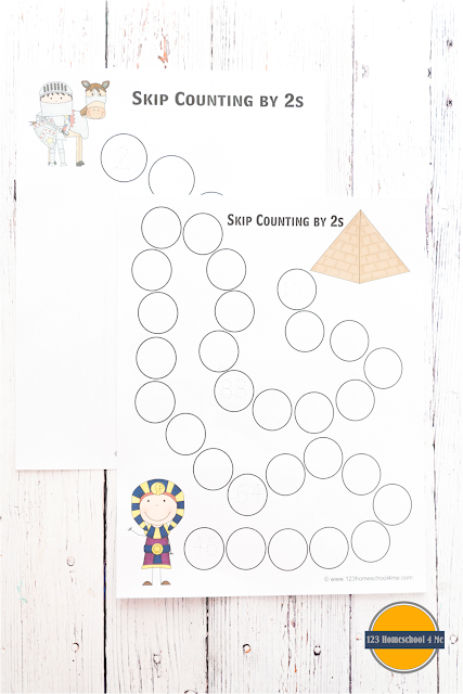 FREE Math Worksheets - Skip Counting Paths