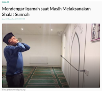 Mendengar Iqamah saat Masih Melaksanakan Shalat Sunnah - Kajian Islam