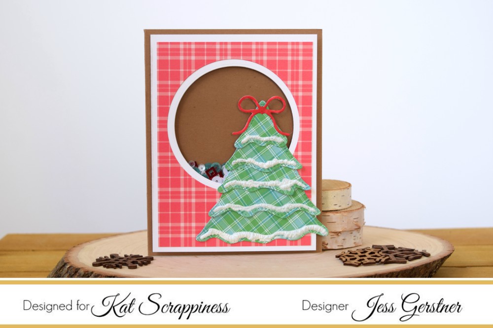 jess crafts kat scrappiness layered christmas tree card christmas tree shaker