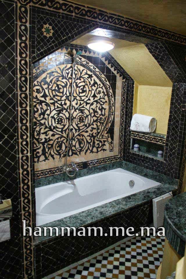 Salle du bain hammam marocain moderne et traditionnel 2013
