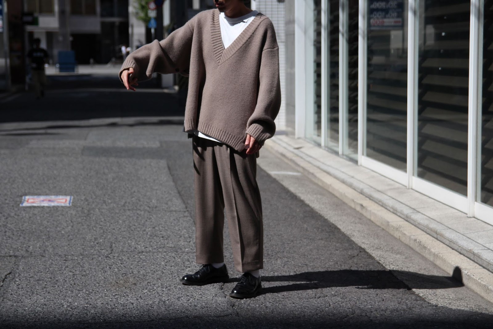 yoke ヨーク 5G MILANO RIB V-NECK KNIT ニット