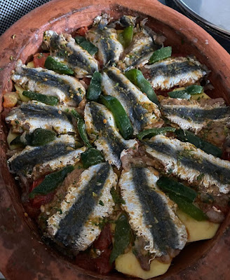 طاجين السردين بالبطاطس