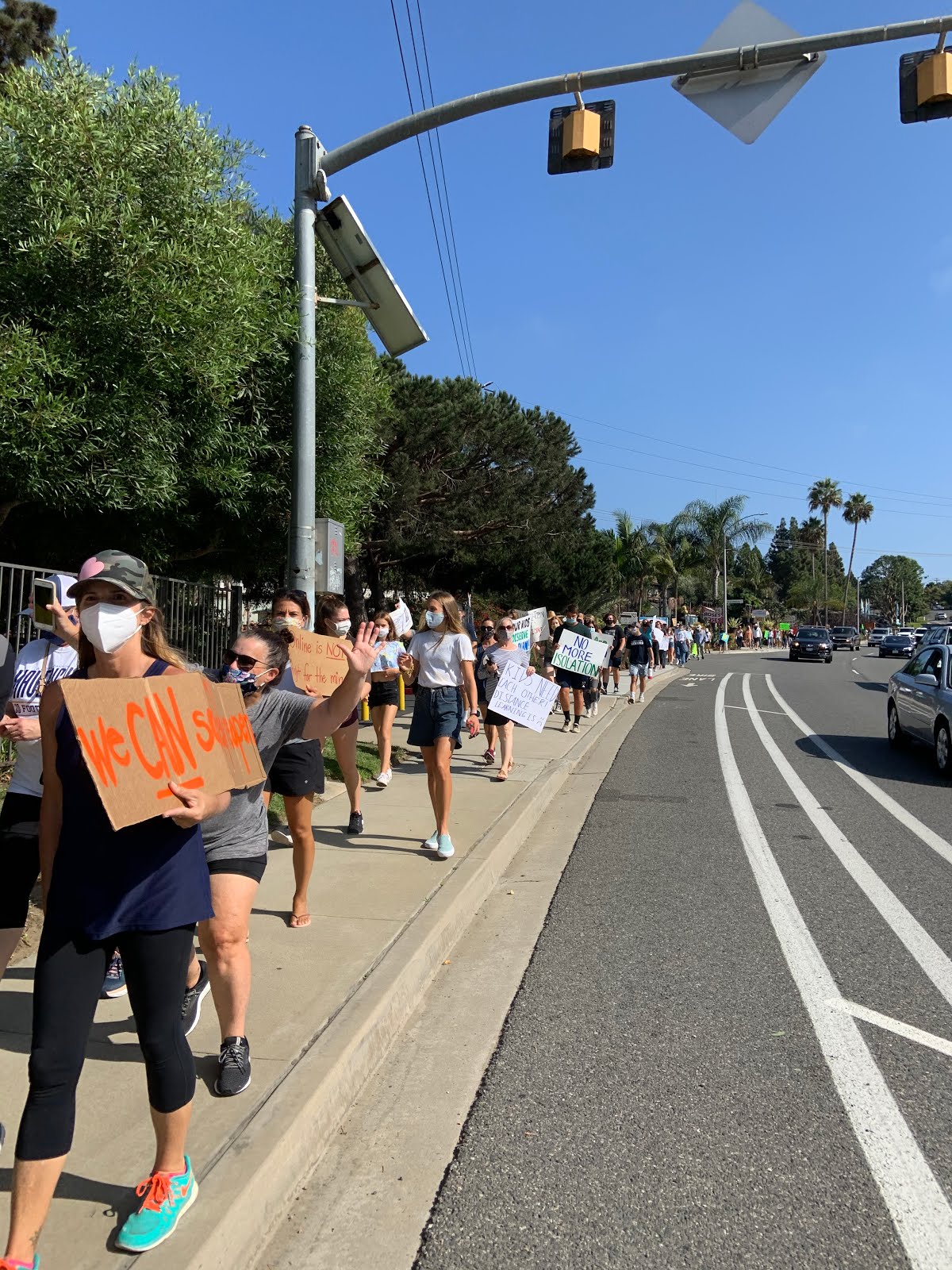 Encinitas Undercover High school kids and parents protest lack of re