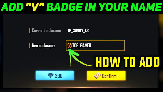 HOW TO ADD V BADGE IN YOUR NAME | ADD VERIFIED SIGN IN YOUR FREE FIRE NAME