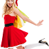 Happy Christmas Girl with Shopping Bags Transparent Image