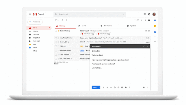 GIF image showing how to schedule emails on Gmail