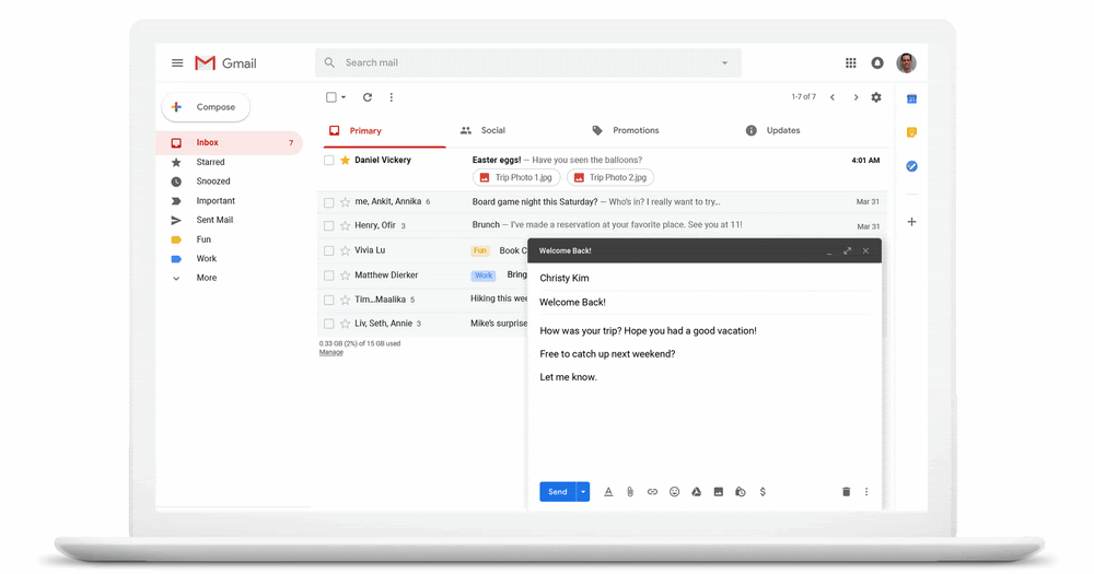 Gmail: Sending Email
