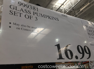 Deal for a set of 3 Glass Pumpkins at Costco