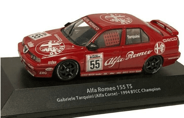 atlas btcc collection, british touring cars champions collection, alfa romeo 155 ts 1:43 gabriele tarquini