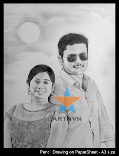 Top Best Professional Photo Portrait Pencil Drawing Graphite Charcoal Sketch Artist in Hyderabad Telangana INDIA