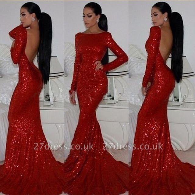 embellished red prom dress