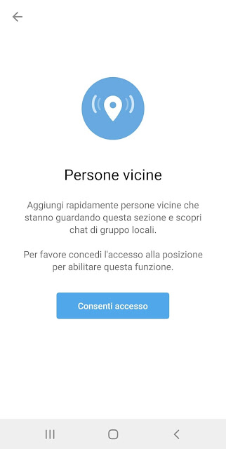 Telegram Messenger per Android Persone Vicine