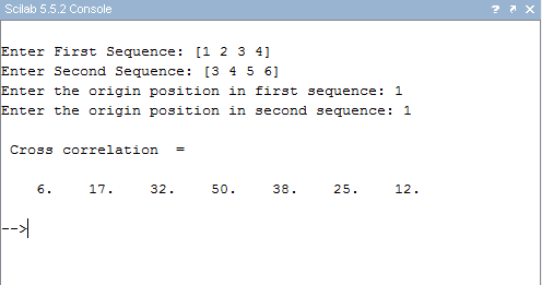 College Is Useless: DSP - Cross Correlation (Scilab Code with Plot)