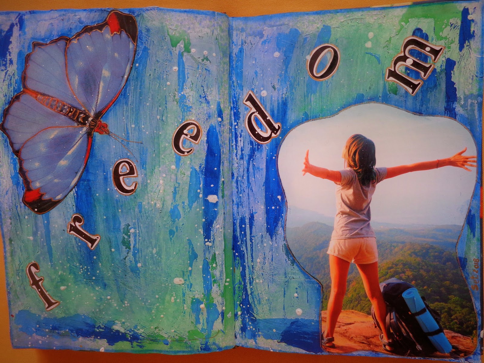 I LOVE ART JOURNAL ART JOURNALING 'FREEDOM'