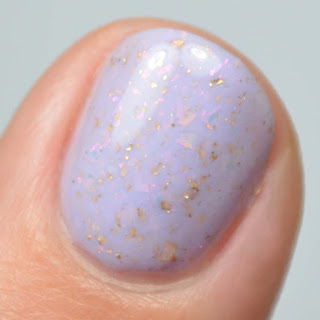 lavender nail polish with flakies