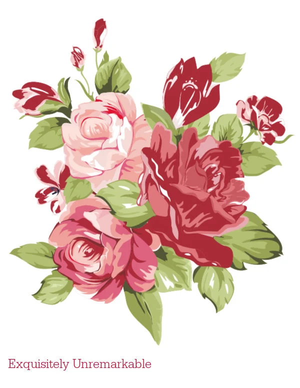 Floral Printable Red Roses