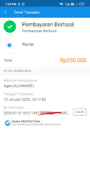 cara mudah topup saldo dana dari alfamart