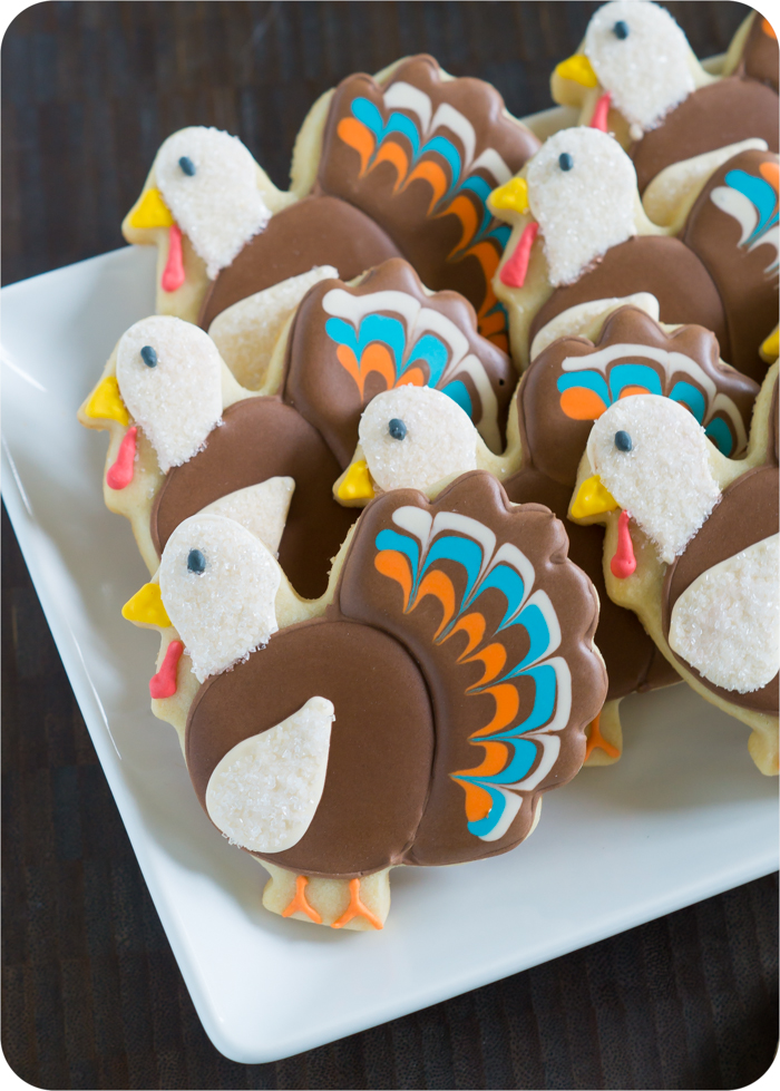 elegant turkey cookies