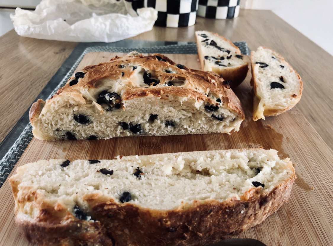 Olive and Cheese Loaf Episode 412 Baking with Eda