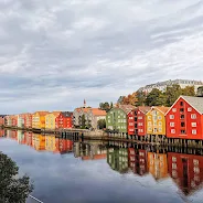 View of Bryggene i Trondheim