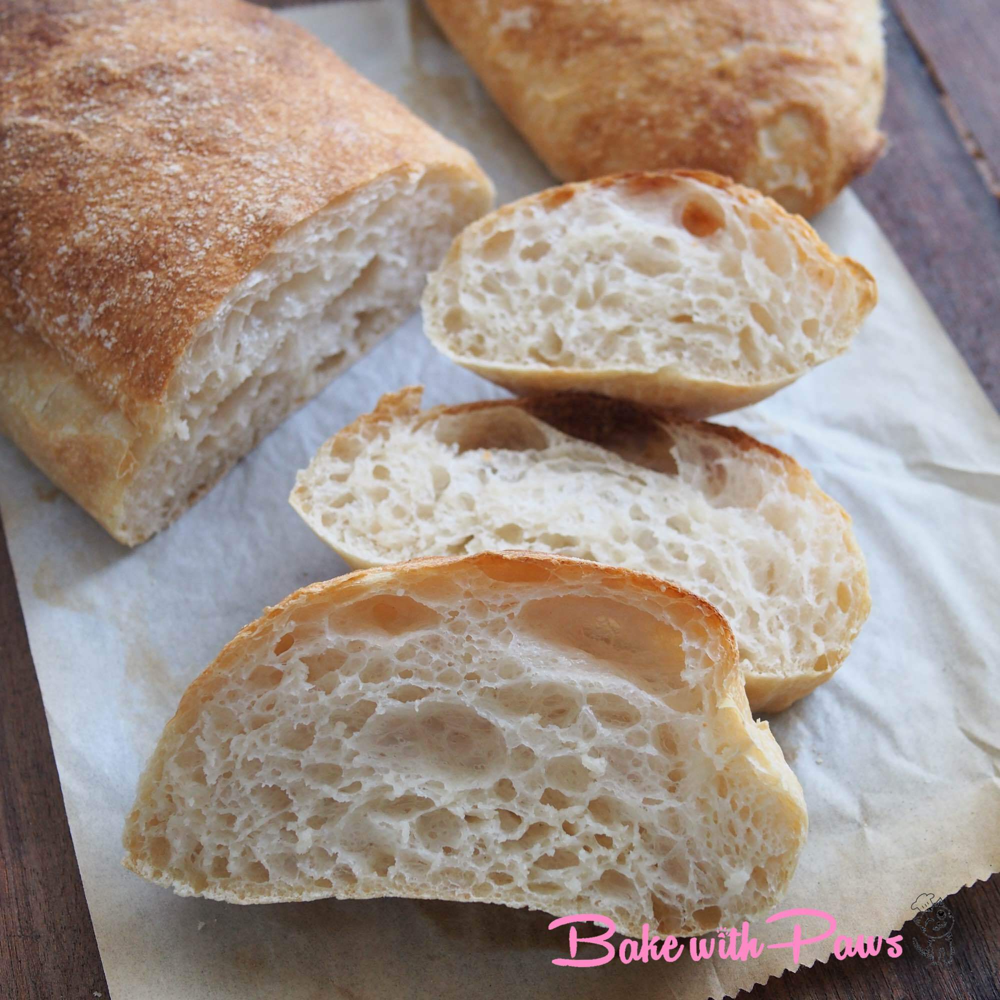 Sourdough Ciabatta BAKE WITH PAWS