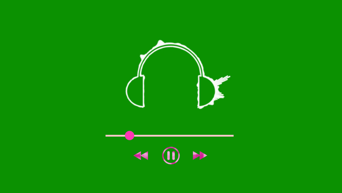 New green screen headphone audio spectrum New headphone audio